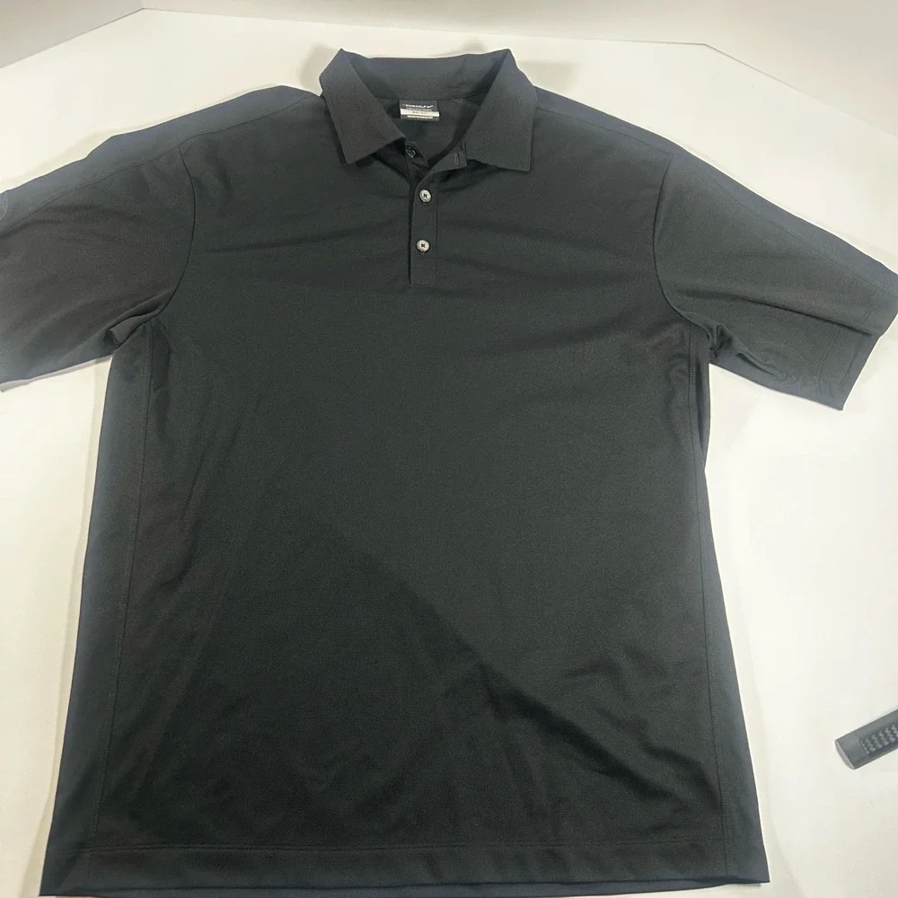 Nike Golf Polo Shirt Mens Size LG Dark Grey Golf Performance Dri-Fit Athletic - Picture 2 of 7